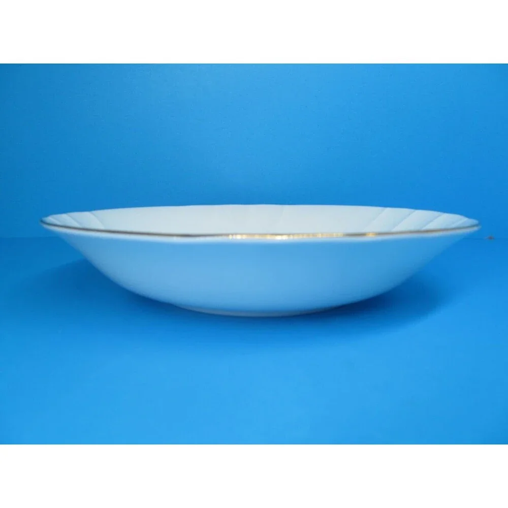 Mikasa Wedding Band Gold Coupe Soup Bowl Scalloped Swirl